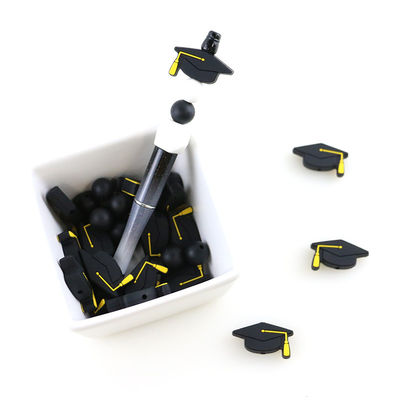 Grânulos focais personalizados do silicone para o grampo DIY do bracelete da graduação das penas