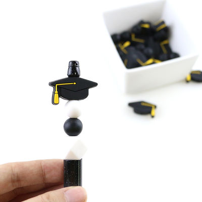 Grânulos focais personalizados do silicone para o grampo DIY do bracelete da graduação das penas