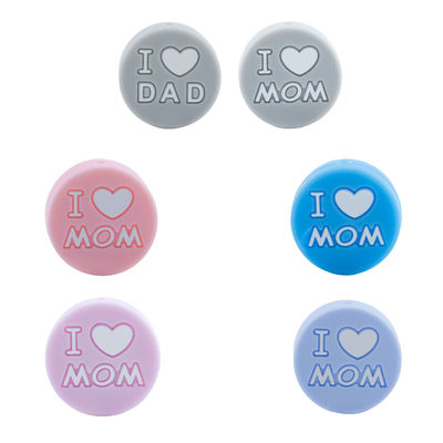 silicone decorativo de 27mm que sai os dentes insípido inodoro do grânulo para crianças do bebê