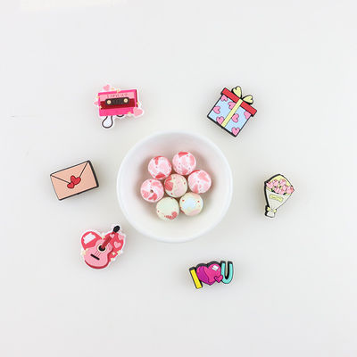 Silicone cor-de-rosa da joia que sai os dentes o grânulo não tóxico para o presente do bebê DIY