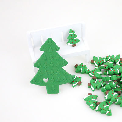Mini Food Grade Christmas Silicone perla para a colar da corrente da chupeta de DIY