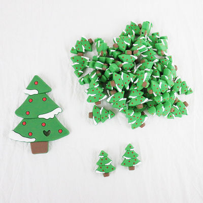 Silicone do chapéu do Natal que sai os dentes o grânulo BPA Chewable livre para o bebê infantil