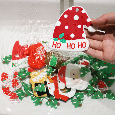 Silicone do chapéu do Natal que sai os dentes o grânulo BPA Chewable livre para o bebê infantil