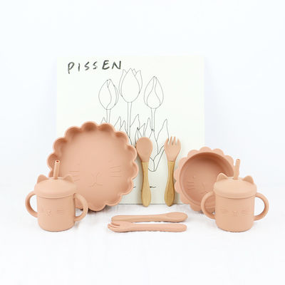 5 PCes deslizam não o silicone de alimentação do bebê ajustaram BPA impermeável livre para crianças