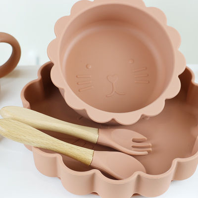 5 PCes deslizam não o silicone de alimentação do bebê ajustaram BPA impermeável livre para crianças