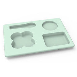 Os multi utensílios de mesa funcionais do silicone ajustaram-se inquebrável para crianças das crianças