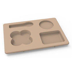 Os multi utensílios de mesa funcionais do silicone ajustaram-se inquebrável para crianças das crianças