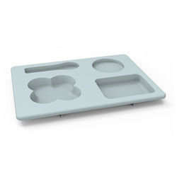 Os multi utensílios de mesa funcionais do silicone ajustaram-se inquebrável para crianças das crianças