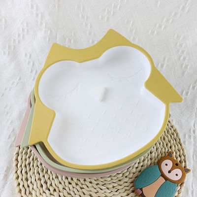 Placa de alimentação do silicone infantil livre de BPA impermeável com parte inferior da sução