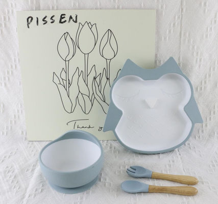 Placa de alimentação do silicone infantil livre de BPA impermeável com parte inferior da sução