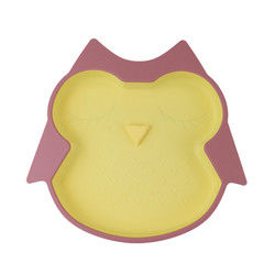 Placa de alimentação do silicone infantil livre de BPA impermeável com parte inferior da sução