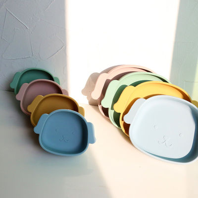 O silicone da criança da forma do cão chapeia o produto comestível Eco não tóxico amigável