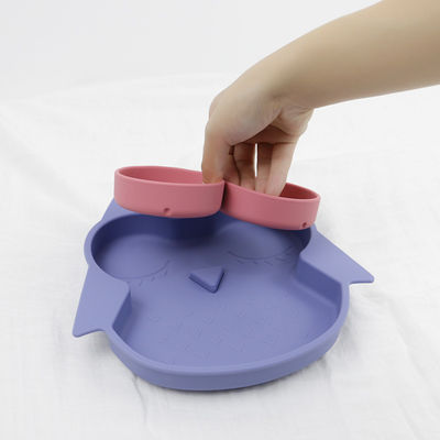 Owl Shape Silicone Baby Suction chapeia BPA não tóxico livre com a cor de Pantone