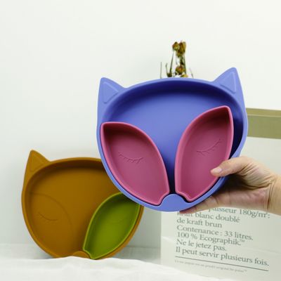 Grupo amigável da louça do silicone da placa da sução do silicone do bebê de Eco para a alimentação da criança