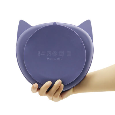 Grupo amigável da louça do silicone da placa da sução do silicone do bebê de Eco para a alimentação da criança