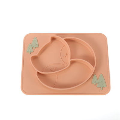 O silicone dividido sução da criança chapeia brandamente com personaliza o logotipo