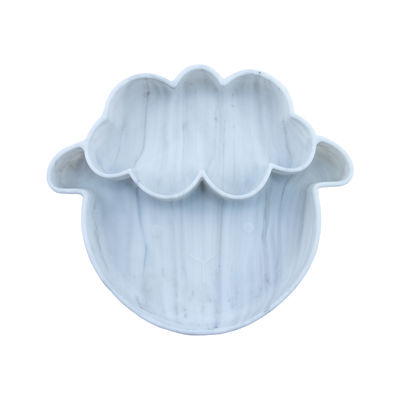 As cores múltiplas deslizam não placas do silicone da criança com tipo da sução do estilo dos carneiros