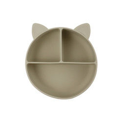 Cat Style Kids Silicone Bowl, silicone colorido dividiu o OEM da placa da sução