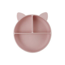 Cat Style Kids Silicone Bowl, silicone colorido dividiu o OEM da placa da sução