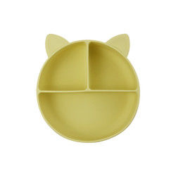Cat Style Kids Silicone Bowl, silicone colorido dividiu o OEM da placa da sução