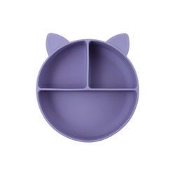 Cat Style Kids Silicone Bowl, silicone colorido dividiu o OEM da placa da sução
