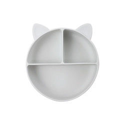Cat Style Kids Silicone Bowl, silicone colorido dividiu o OEM da placa da sução