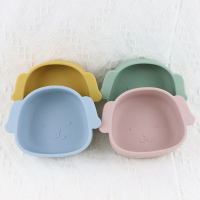 A bacia do silicone do teste padrão do cão ajustou-se brandamente confortável para a criança do bebê