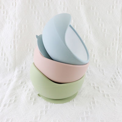 Grupo livre feito sob encomenda da bacia do comida para bebê de BPA, bacia do silicone do bebê da sução do produto comestível