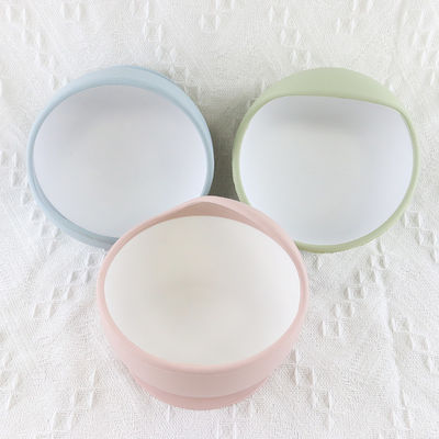 Grupo livre feito sob encomenda da bacia do comida para bebê de BPA, bacia do silicone do bebê da sução do produto comestível