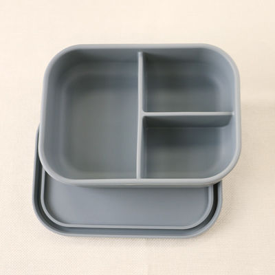 lancheira dobrável do silicone de 800ml 1200ml para o escritório exterior Bento