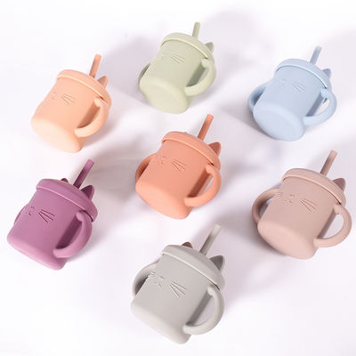Copo Eco Cat Kitten Animal Style amigável do silicone da criança do produto comestível
