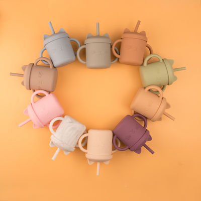 Copo Eco Cat Kitten Animal Style amigável do silicone da criança do produto comestível