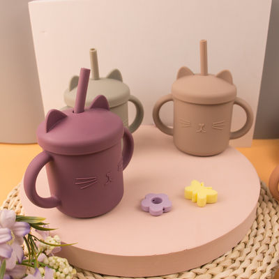 Copo Eco Cat Kitten Animal Style amigável do silicone da criança do produto comestível