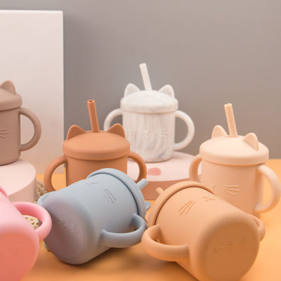 Copo Eco Cat Kitten Animal Style amigável do silicone da criança do produto comestível