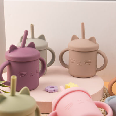 Copo Eco Cat Kitten Animal Style amigável do silicone da criança do produto comestível