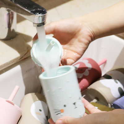 BPA Straw Cup Silicone Coffee Mug livre para beber das crianças da criança