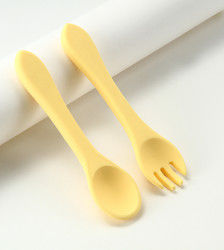 Forquilhas e colheres do silicone do ODM do OEM sustentáveis para a alimentação do bebê