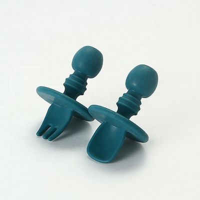 Mini Food Grade Silicone Forks e as colheres BPA livram não tóxico para a criança do bebê