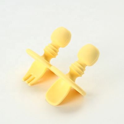 Mini Food Grade Silicone Forks e as colheres BPA livram não tóxico para a criança do bebê