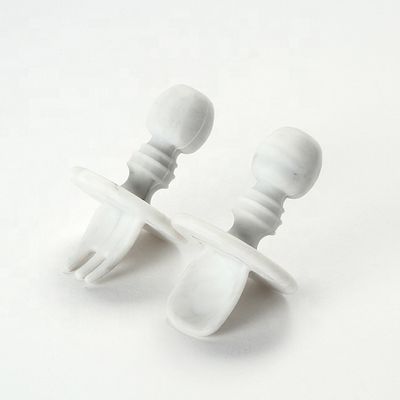 Mini Food Grade Silicone Forks e as colheres BPA livram não tóxico para a criança do bebê