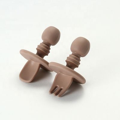 Mini Food Grade Silicone Forks e as colheres BPA livram não tóxico para a criança do bebê