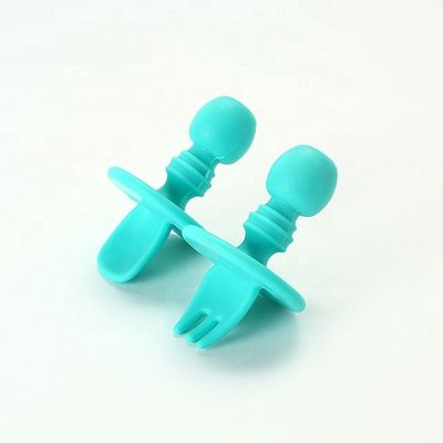 Mini Food Grade Silicone Forks e as colheres BPA livram não tóxico para a criança do bebê