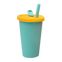 Copo portátil das crianças do silicone da prova quente para o suco 300ml 350ml do leite do chá