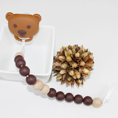 Corrente da chupeta do bebê do silicone do produto comestível com forma animal bonito da panda