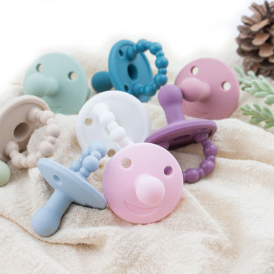 Suporte do malote de Cat Kitty Shape Silicone Pacifier Case para a criança do bebê que sai os dentes chupetas