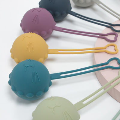 Caixa da chupeta do silicone do produto comestível, malote Cat Kitten Shape do suporte do manequim do silicone