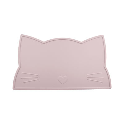 Cat Face Kids Silicone Placemat, esteira de alimentação de Mat Heat Resistant Waterproof da mesa de jantar do silicone