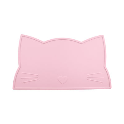 Cat Face Kids Silicone Placemat, esteira de alimentação de Mat Heat Resistant Waterproof da mesa de jantar do silicone