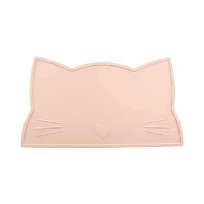 Cat Face Kids Silicone Placemat, esteira de alimentação de Mat Heat Resistant Waterproof da mesa de jantar do silicone