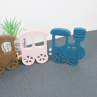 Pouco bebê Teether do silicone do trem para a colar Toy Non Toxic